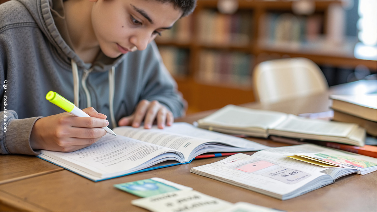 Jeune fille qui fait les révision de ces cours image